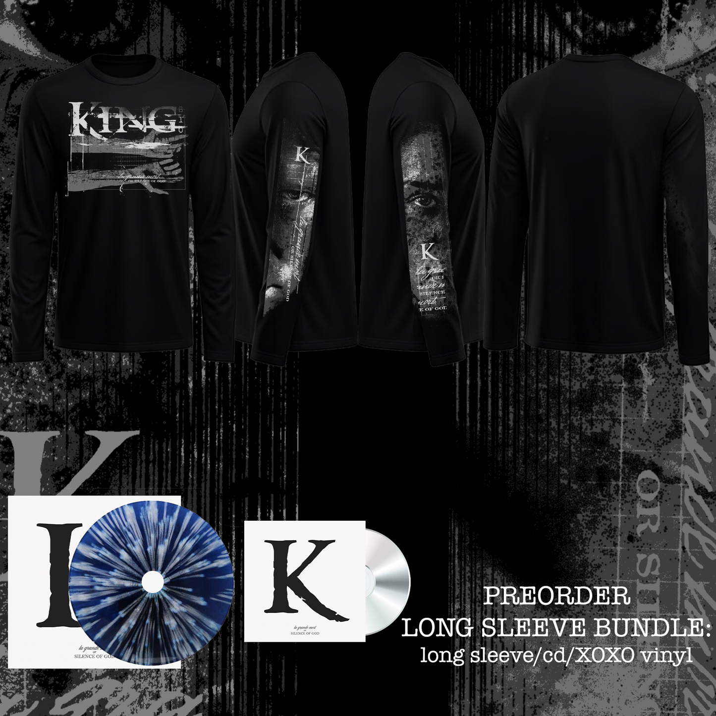 K9: "La Grande Mort or SILENCE OF GOD" Longsleeve bundle LIMITED PRE ORDER (QTY 200)
