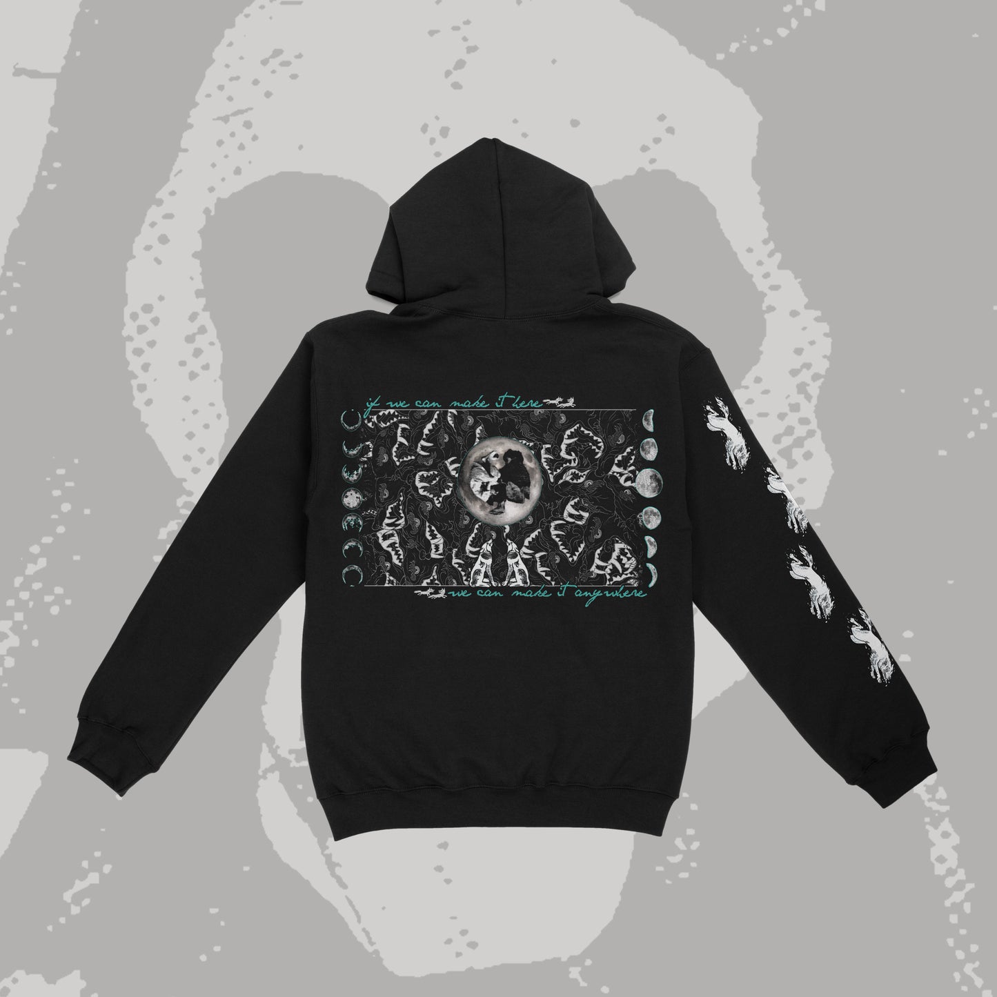 wolves run together hoodie